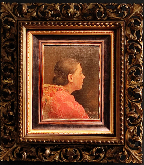 Demetrio COSOLA (1851 - 1895) Porträt einer Frau Öl auf Leinwand