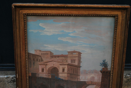 Gouachelandschaft Italien, Dubois-Drahonnet