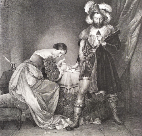 Lithograph Françoise De Foix After Fragonard 19th C Old Print