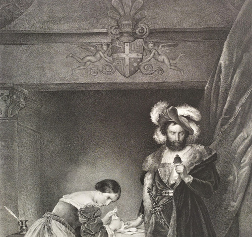  Lithograph Françoise De Foix After Fragonard 19th C Old Print