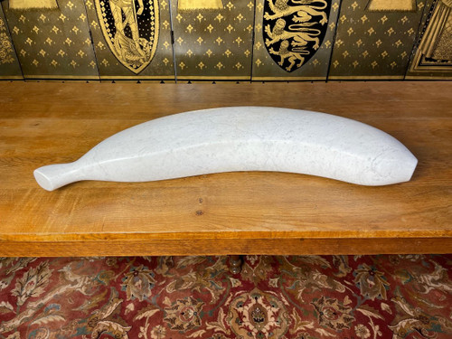 Scultura in marmo "Banana" firmata "Jouridan
