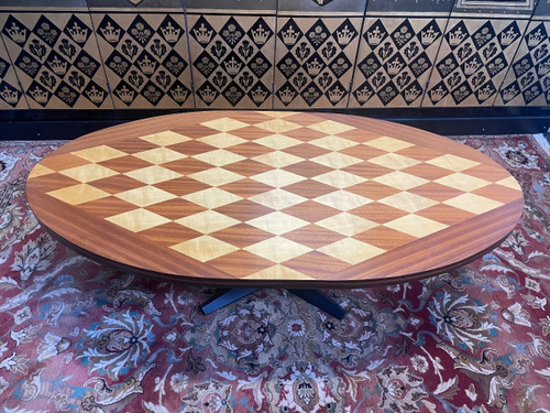 Low Table And Raised Dining Table Central Leg 1970
