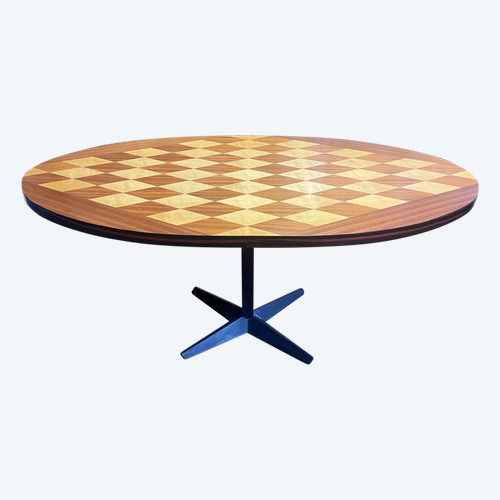 Low Table And Raised Dining Table Central Leg 1970