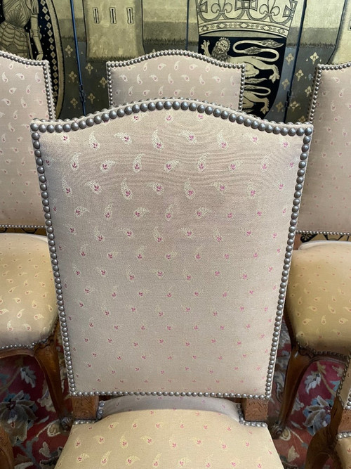 Suite De 6 Chaises Style Louis XV Chêne