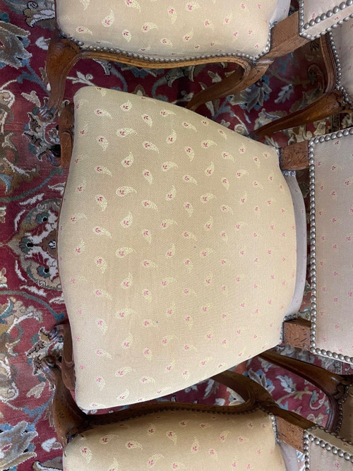 Suite De 6 Chaises Style Louis XV Chêne