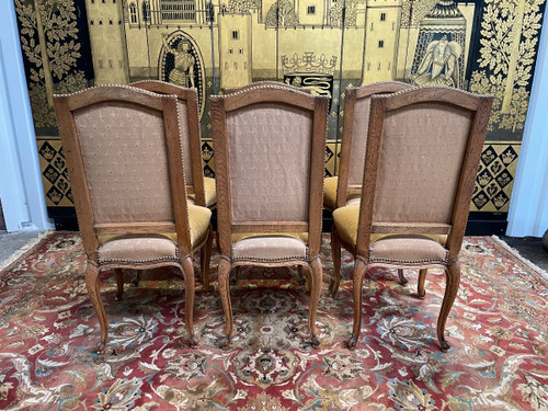 Suite De 6 Chaises Style Louis XV Chêne
