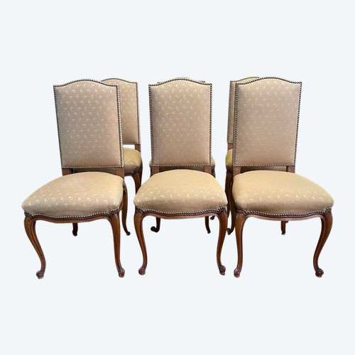 Suite De 6 Chaises Style Louis XV Chêne