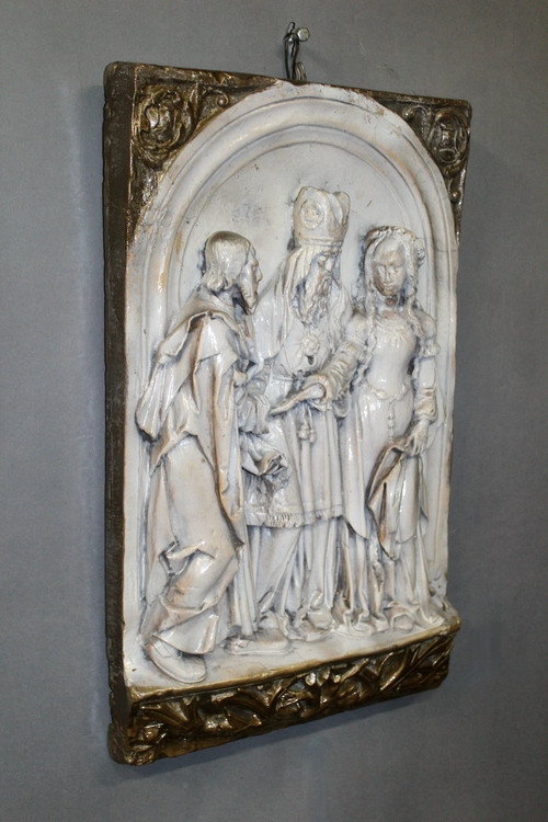 Bas Relief Terracotta Religious Scene