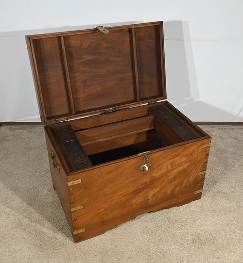Grande baule da viaggio in teak - Fine XIX secolo