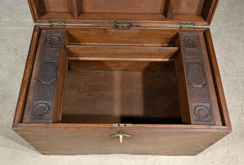 Grande baule da viaggio in teak - Fine XIX secolo