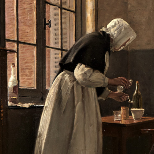 Il tè del pomeriggio , 1912 Olio su tela Auguste Moreau-Deschanvres (1838-1913) 