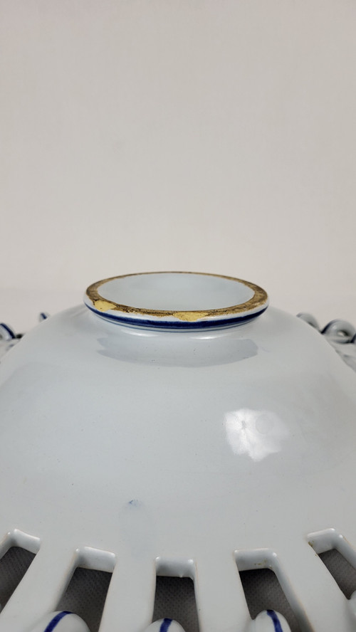Malicorne earthenware bowl - signed Emile Tessier (1887-1971)