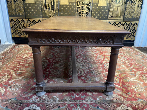 Louis XIII Gothic Style Walnut Dining Table