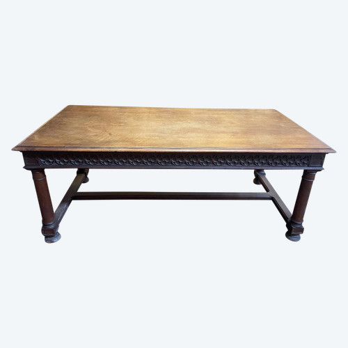 Louis XIII Gothic Style Walnut Dining Table