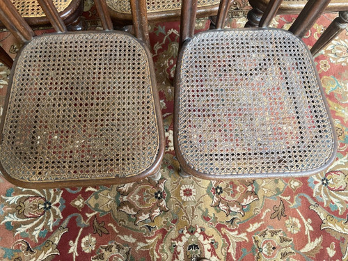 Suite Of 5 Thonet Cane Chairs