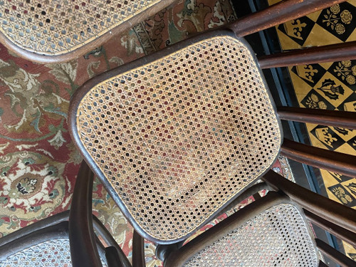 Suite Of 5 Thonet Cane Chairs