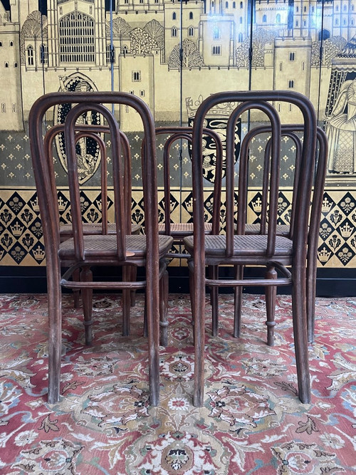 Suite Of 5 Thonet Cane Chairs