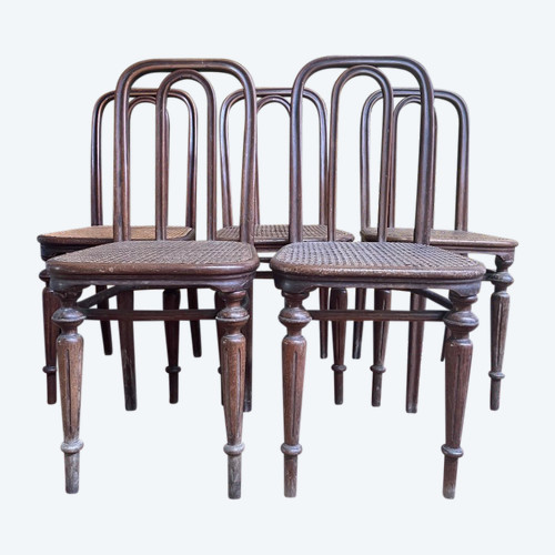 Suite Of 5 Thonet Cane Chairs