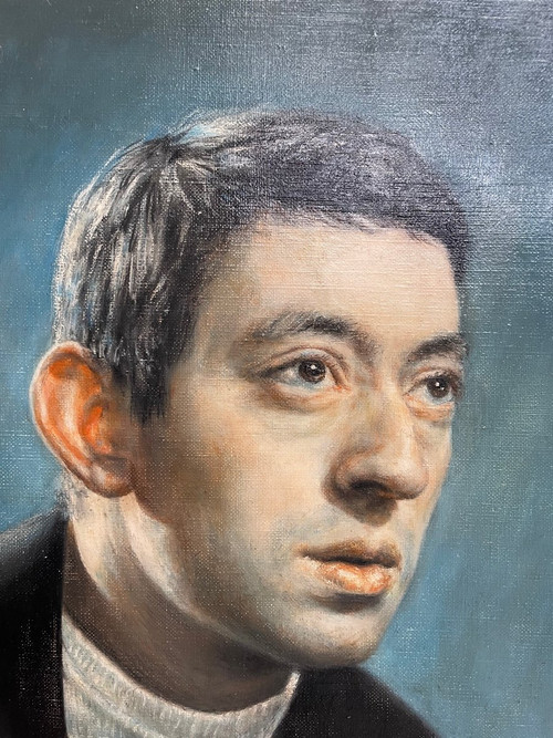 Portrait à L’huile De Serge Gainsbourg « r.desmont »