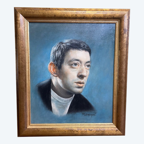 Portrait à L’huile De Serge Gainsbourg « r.desmont »