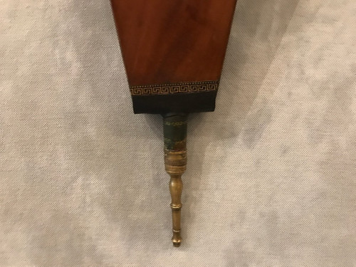 Soufflet de cheminée ancien en acajou massif d'époque Directoire