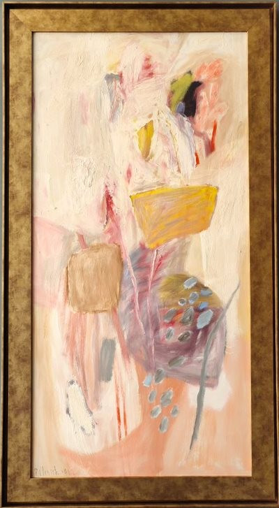 Large Abstract Impressionism painting on board No nightshade by Pierre Vlerick