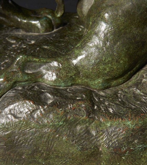 Tigre che sorprende un'antilope (terrazza senza profilo) - Antoine-Louis Barye (1796-1875)