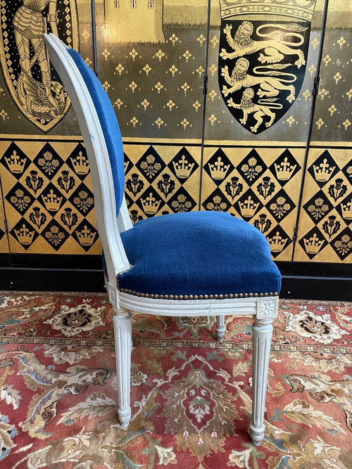 Suite Of 6 Louis XVI Style Medallion Chairs