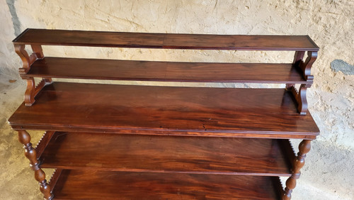 Etagère d'applique en acajou - XIXème