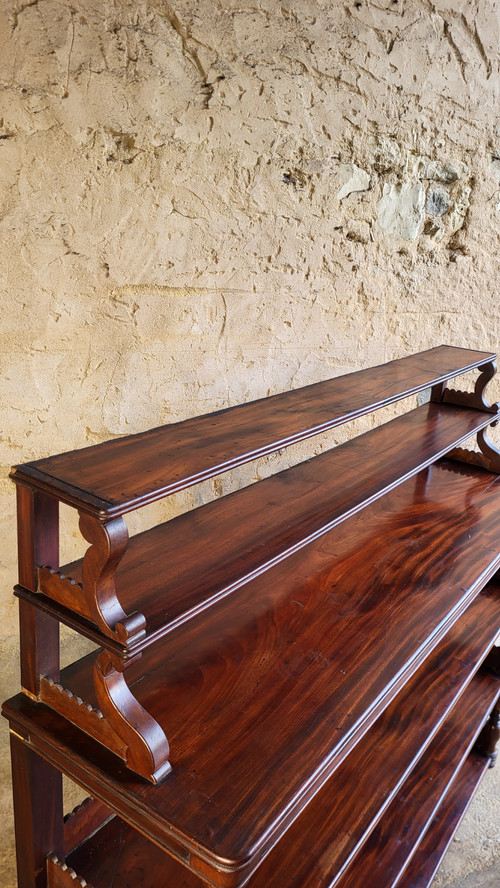 Etagère d'applique en acajou - XIXème