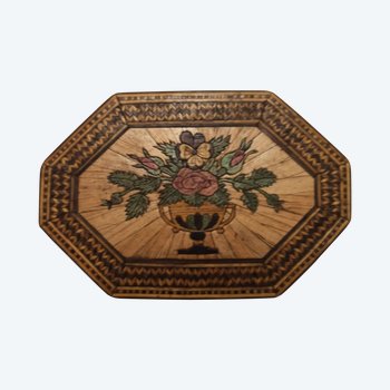 Straw marquetry box