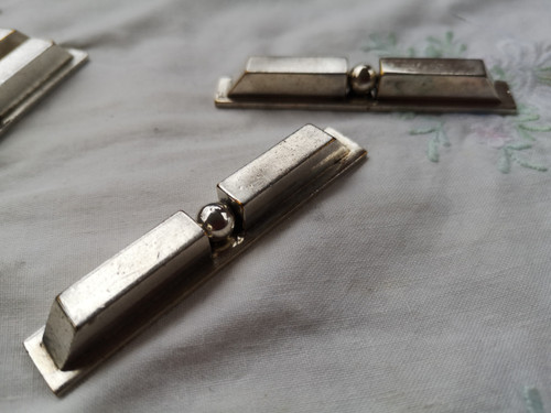12 art deco silver-plated knife-holders by Lagarde et Fortin (Saint Médard, France)
