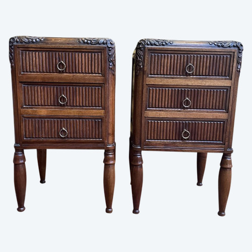 Paire De Tables De Chevets époque Art Déco