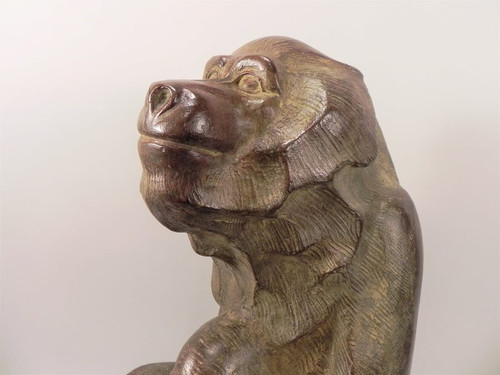 Akop GURDJAN (dopo)(1881-1948)Babbuino seduto in bronzo