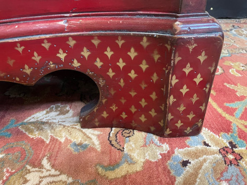 Commode Style Anglaise à Fleurs De Lys