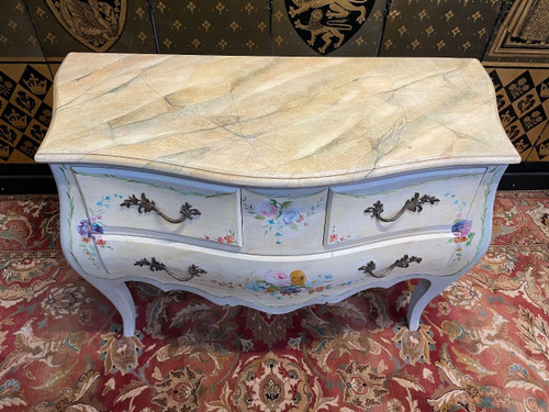 Commode Peinte De Style Louis XV