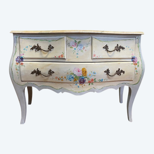 Commode Peinte De Style Louis XV