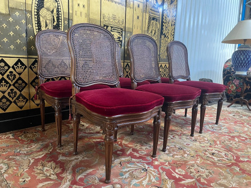 Suite Of 6 Louis XVI Style Cane Chairs