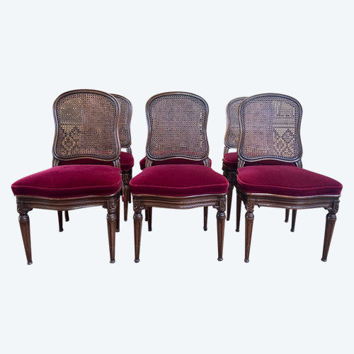 Suite Of 6 Louis XVI Style Cane Chairs