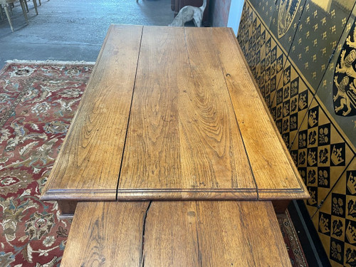 Louis XIII Style Flat Desk In Oak