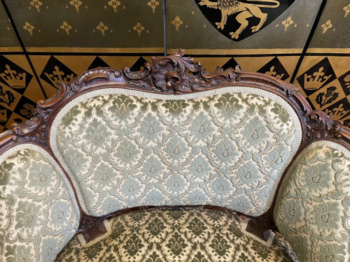 Armchair - Louis XV Style Bergère And Pair Of Chairs