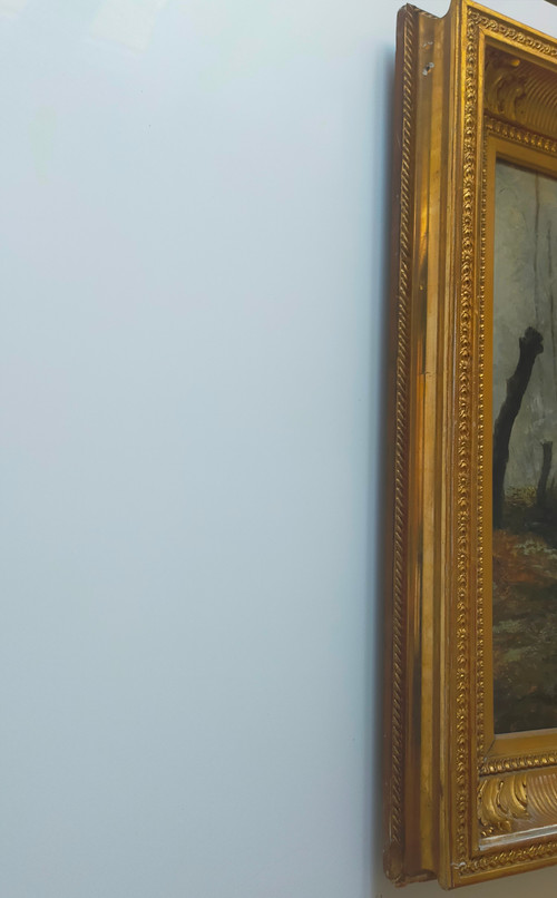 François Bonnet (1811-1894) Huile sur toile Paysage d' hiver