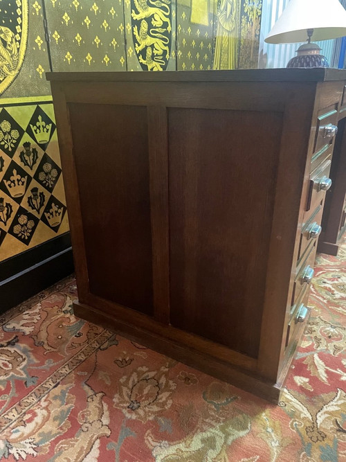 Bureau En Chêne Administratif à Caissons