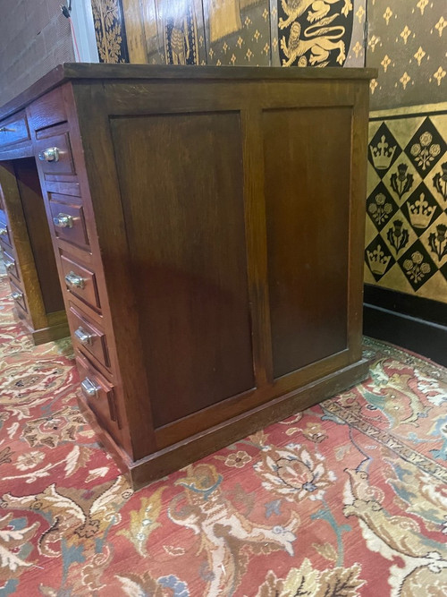 Bureau En Chêne Administratif à Caissons