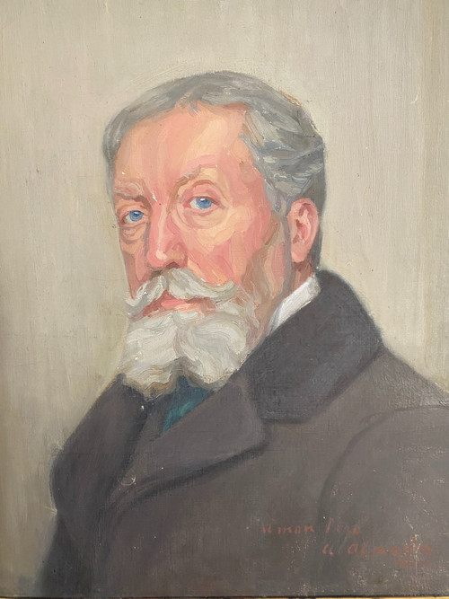 Portrait of a man signed Almagia