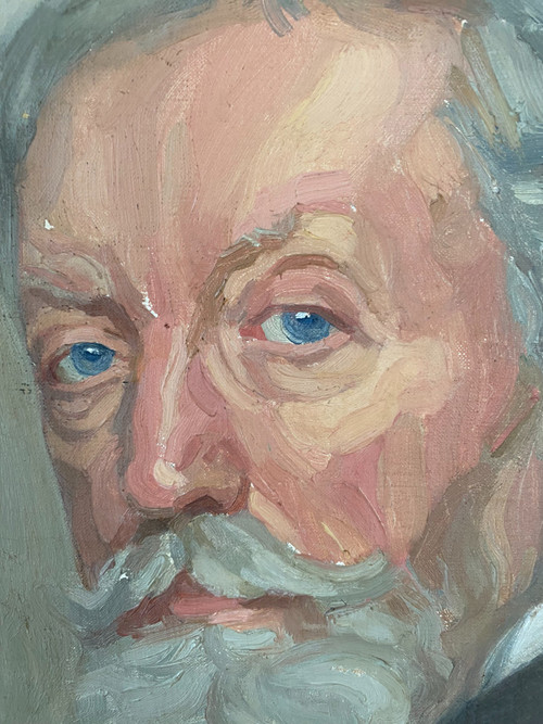 Portrait of a man signed Almagia