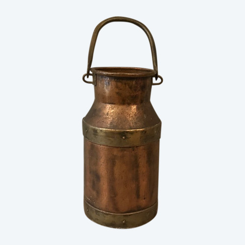 Copper bucket, 20th century milk jug