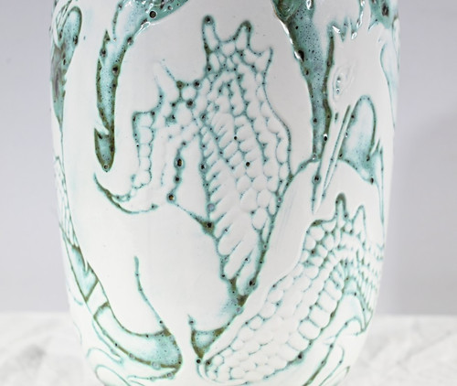“Les Pélicans” vase, signed L. Alaurant – 1950