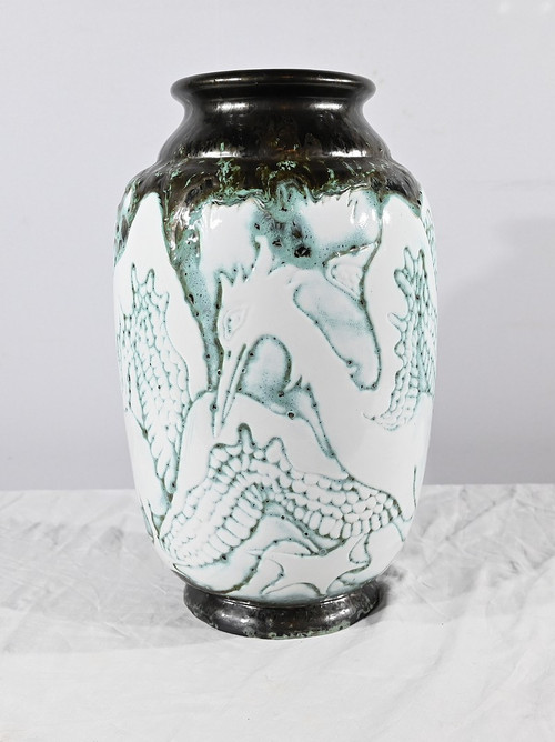 “Les Pélicans” vase, signed L. Alaurant – 1950