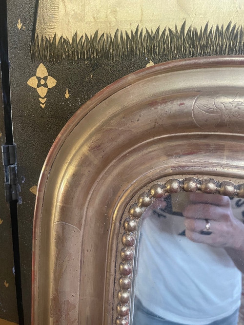 Specchio d'epoca Luigi Filippo in foglia d'oro